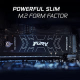 Kingston Fury Renegade 500GB Internal Gaming SSD, PCIe Gen 4.0 NVMe, M.2 2280 : SFYRS/500G Hard Drives JS Bazar