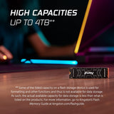 Kingston Fury Renegade 500GB Internal Gaming SSD, PCIe Gen 4.0 NVMe, M.2 2280 : SFYRS/500G Hard Drives JS Bazar