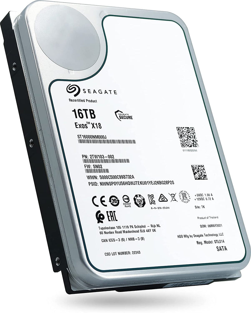 Seagate Exos X18 16TB SATA III Enterprise HDD, 3.5