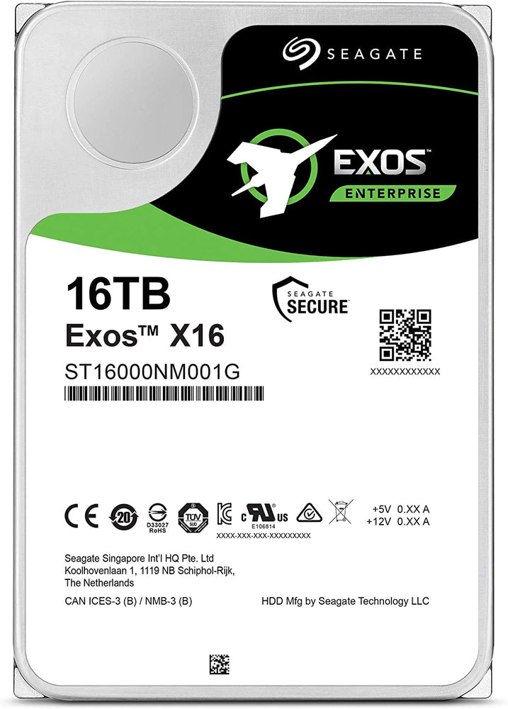 Seagate Exos 16TB Enterprise HDD X16 SATA 6Gb/s 512e/4Kn 7200 RPM 256MB Hard Drive - JS Bazar