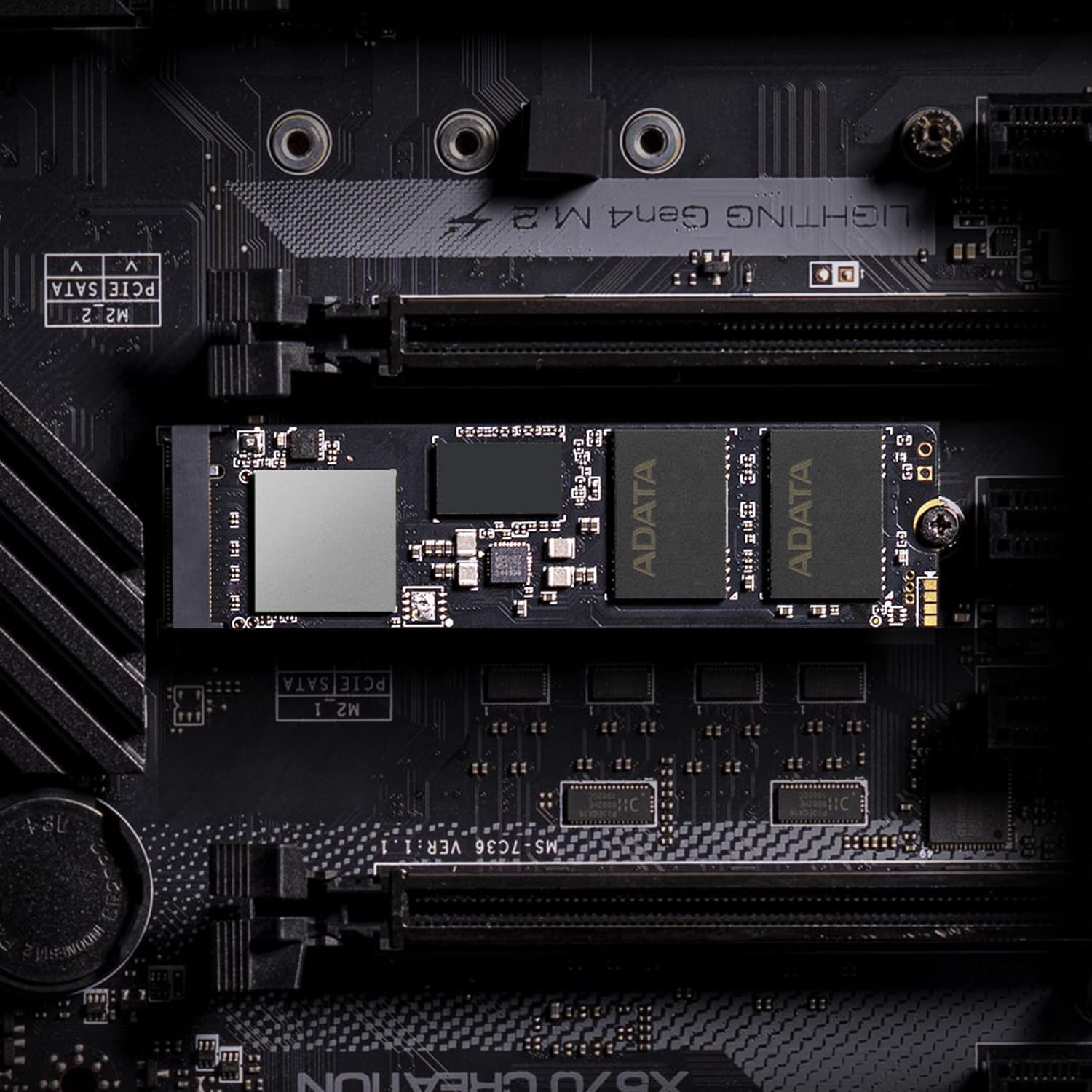 ADATA XPG 1TB GAMMIX S70 Blade PCIe 4.0 M.2 Internal SSD with Heatsink : AGAMMIXS70B-1T-CS Hard Drives JS Bazar