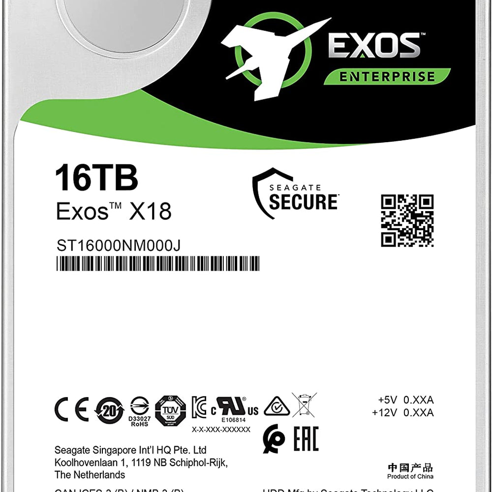 Seagate Exos X18 16TB SATA III Enterprise HDD, 3.5