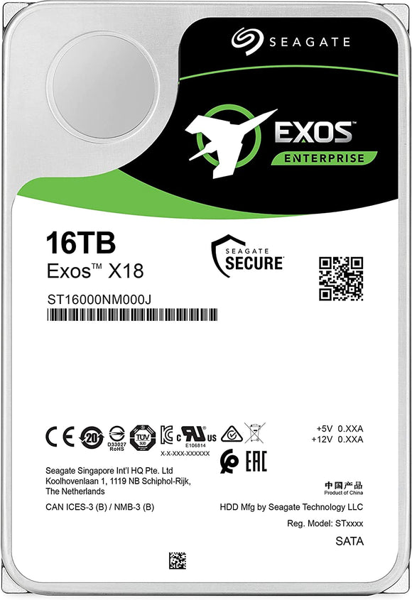 Seagate Exos X18 16TB SATA III Enterprise HDD, 3.5
