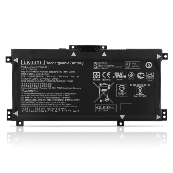 LK03XL Replacement HP Envy X360 15-BP106NB, Envy X360 15-CN1800NZ Laptop Battery