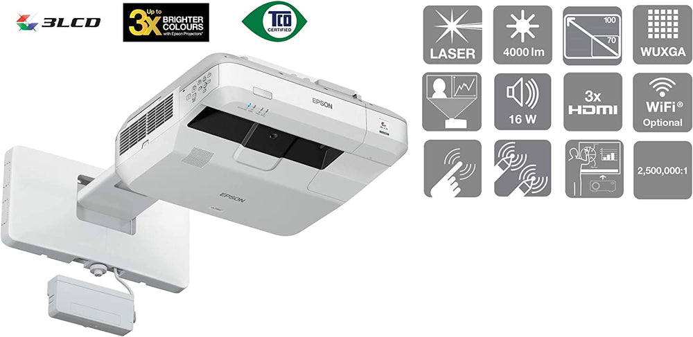 Epson WUXGA 4000  Wireless Projector, 3LCD Technology, Split Screen Technology, 4,000 Lumens : EB-710Ui - JS Bazar