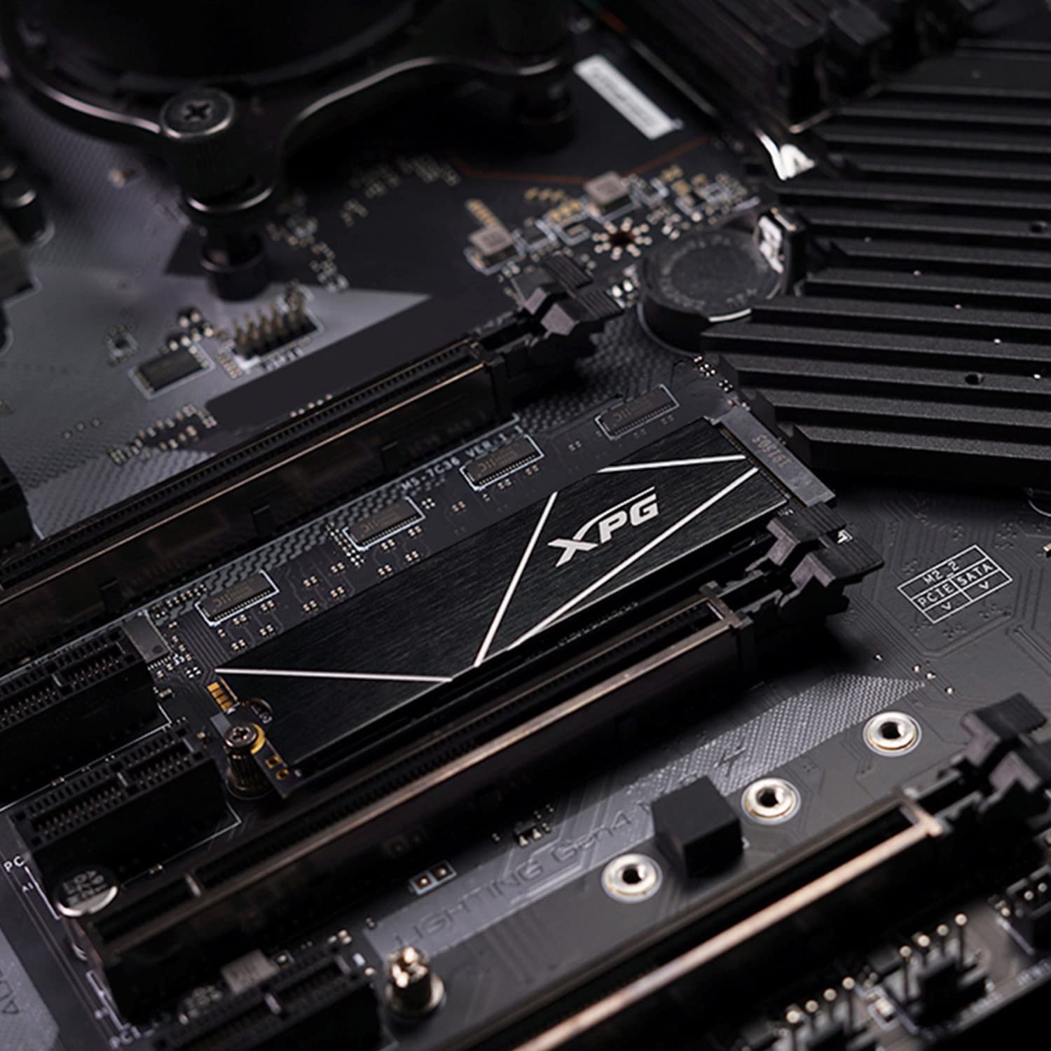 ADATA 2TB GAMMIX S70 Blade PCIe 4.0 M.2 Internal SSD with Heatsink, Aluminum Heatsink, PlS 5 Compatible : AGAMMIXS70B-2T-CS Hard Drives JS Bazar
