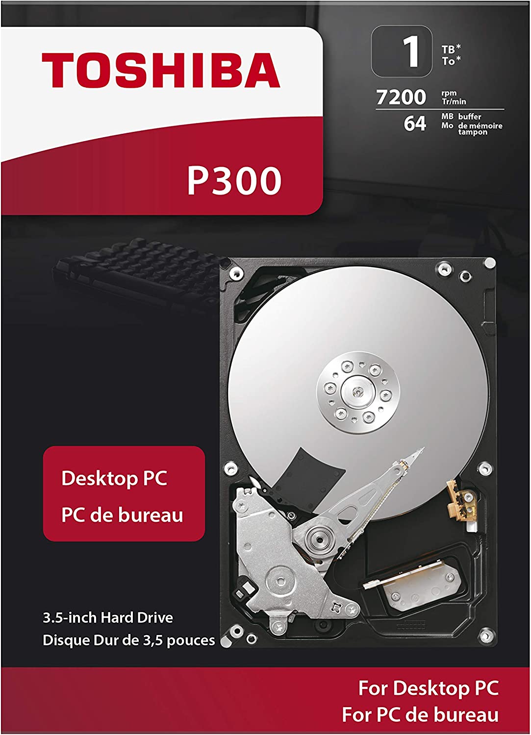 Toshiba 1TB P300-7200 RPM-3.5-inch Internal High Performance Hard Drive : HDWD110UZSVA Hard Drives JS Bazar