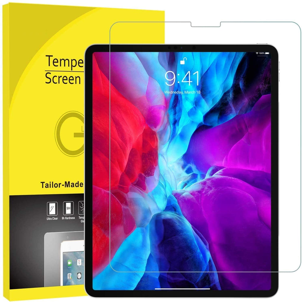 Screen Protector for iPad Air 4 10.9-Inch, iPad Pro 11-Inch (2020 and 2018 Release), Face ID Compatible, Tempered Glass Film
