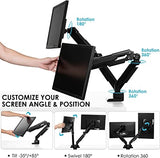 premium dual monitors aluminum gas spring monitor arm | 91-ldt26c024 Desktop Mount JS Bazar