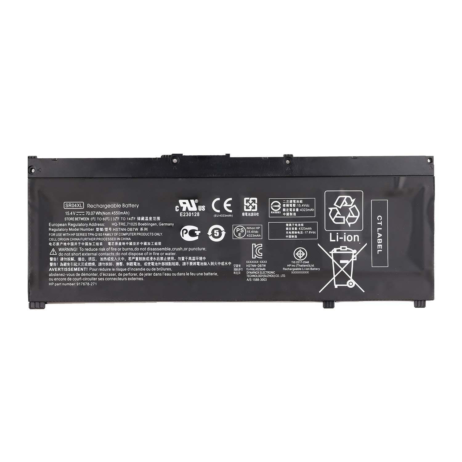 Replacement SR04XL HP 15-CE015DX 917678-1B1 917724-855 TPN-Q193 Series Tablet Laptop Battery Laptop Battery JS Bazar