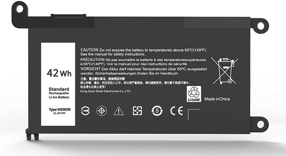 Replacement WDX0R Dell Inspiron 13 7368 14-7460 15 7560 17 5765 5767 5570 5770 3CRH3 T2JX4 42Wh Replacement Laptop Battery