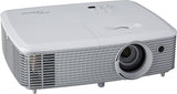 Optoma W400 WXGA 4000 ANSI Lumens DLP Projector, 3D Ready, White : 95.78C01GC0E