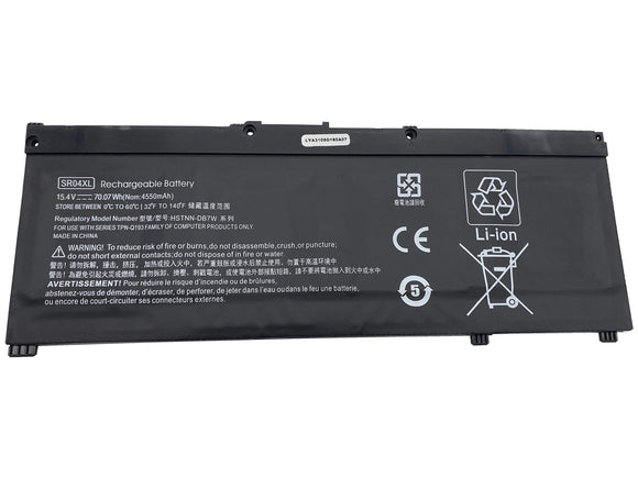 SR04XL battery for HP Omen 15-CE, Pavilion Gaming 15-CX, Pavilion POWER 15-CB Replacement