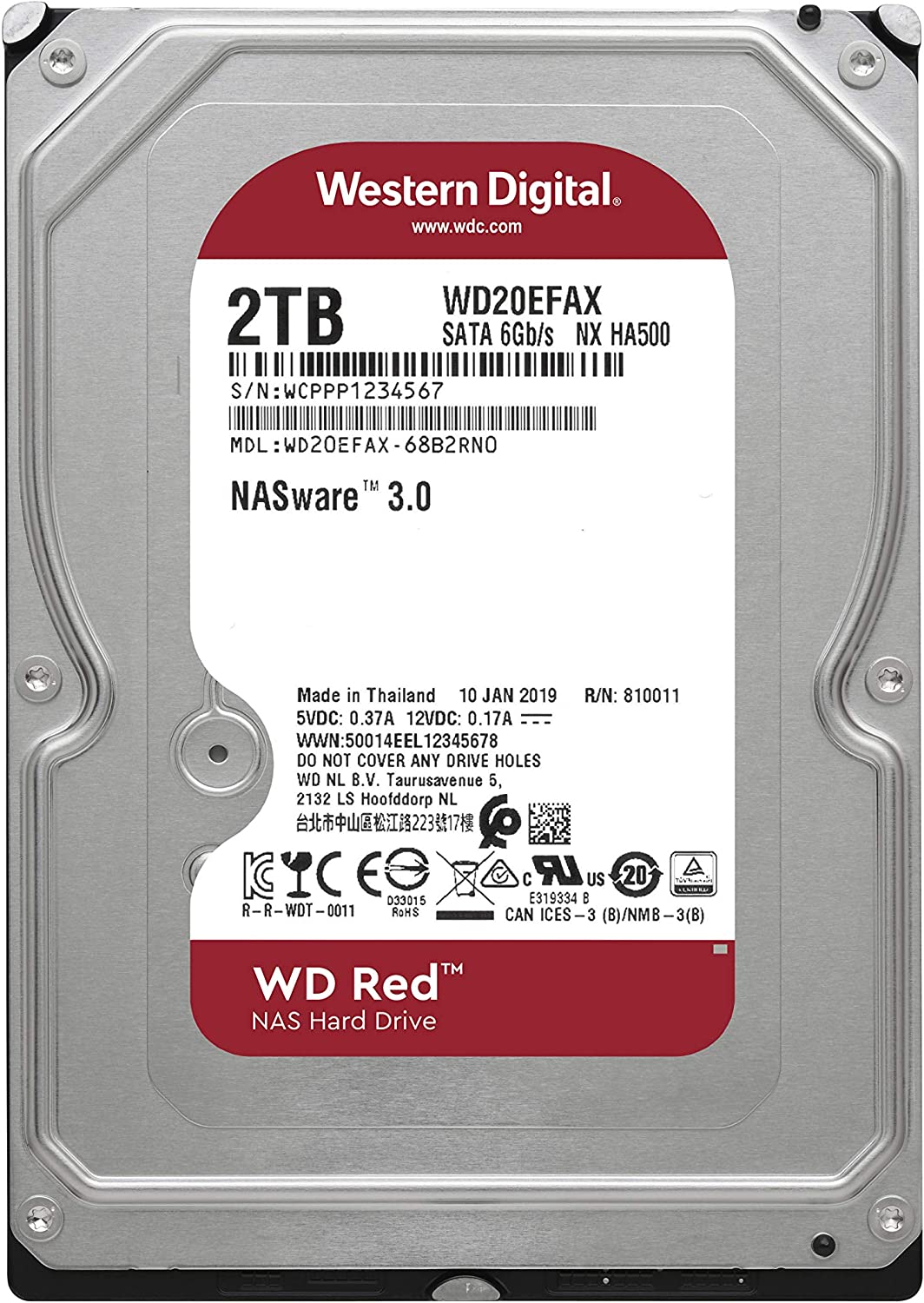 WD 2TB WD20EFZX Red Plus SATA III 3.5" Internal NAS HDD (CMR, Retail) : WD20EFAX Hard Drives JS Bazar