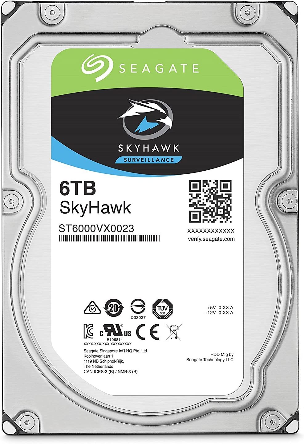 Seagate 6TB SkyHawk Surveillance Hard Drive - SATA 6Gb/s 128MB Cache Internal Drive : ST6000VX0023 Hard Drives JS Bazar