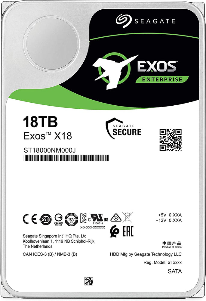 Seagate Exos X18 18TB Sata Hard Drive, CMR 3.5 Inch Hyperscale SATA 6Gb/s, 7200 RPM : ST18000NM000J - JS Bazar