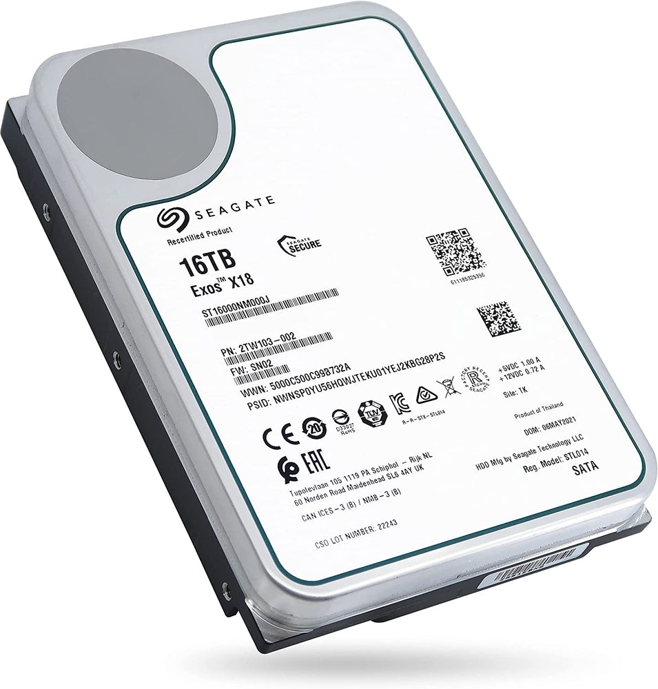 Seagate Exos X18 16TB SATA III Enterprise HDD, 3.5