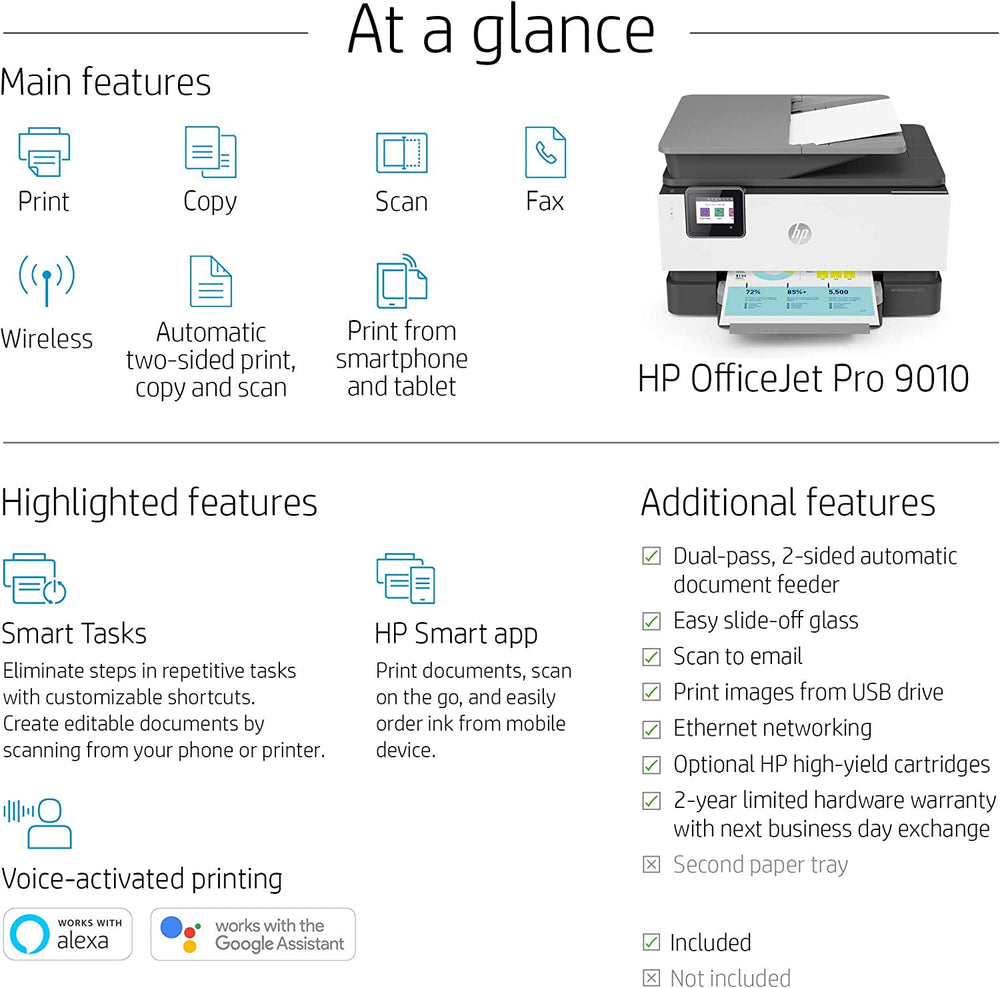 HP OfficeJet Pro 9010 All-in-One Wireless Printer : 3UK83A - JS Bazar