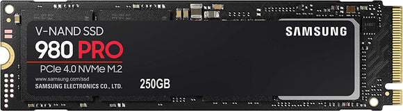 Samsung 980 PRO 250GB PCI-E 4.0 NVME M.2 Solid State Drive (SSD) : MZ-V8P250BW