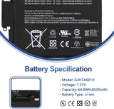 Laptop Battery Compatible for 60.8Wh G3HTA001H Compatible with Microsoft Surface Book 1 1st Gen 1785 with Performance Base (GTX 965M) 93HTA001H JS Bazar