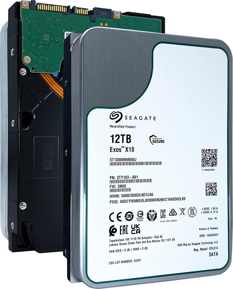 Seagate Exos X18 ST12000NM000J 12 TB Internal Hard Drive, 7200RPM, 256 MB Cache - JS Bazar