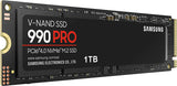 Samsung 990 Pro 1 TB NVMe M.2 Internal SSD, PCIe Gen 4.0 x4, NVMe 2.0 Interface : MZ-V9P1T0BW Hard Drives JS Bazar