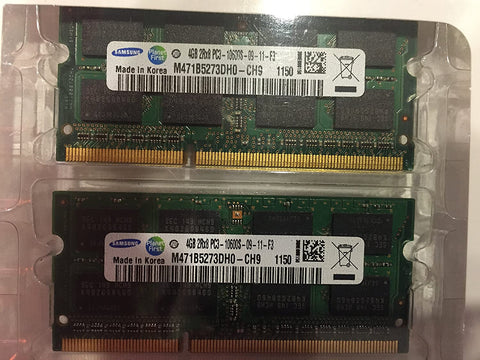 SAMSUNG 8GB kit DDR3 1333 MHz PC3 10600 (2X4GB) SODIMM LAPTOP MEMORY