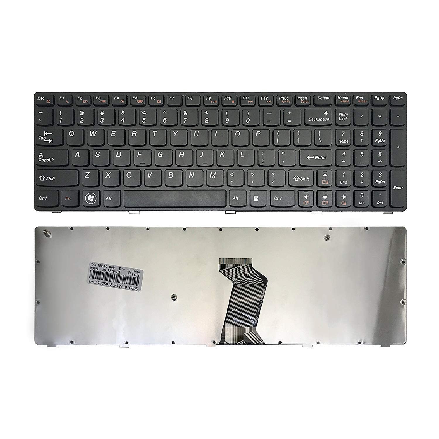 Lenovo Z570, V570, B570, B570A, B570E, B570G, B575, V570C, B580 B590 V570 V575 Z570 Z575 Black Internal Laptop Keyboard Laptop Keyboard JS Bazar