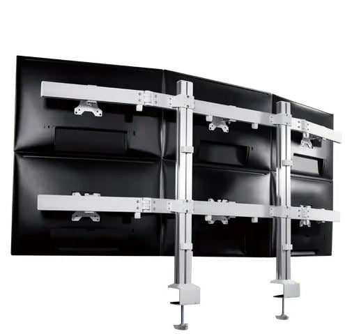 six screens heavy-duty aluminum monitor arms | 91-ldt38c06 - JS Bazar
