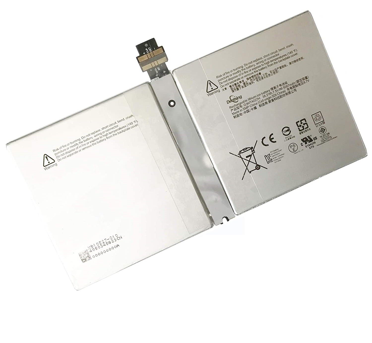 7.5V 38.2wh 5087mAh G3HTA027H Microsoft Surface battery Microsoft Surface Pro 4 12.3" Tablet DYNR01 Battery JS Bazar