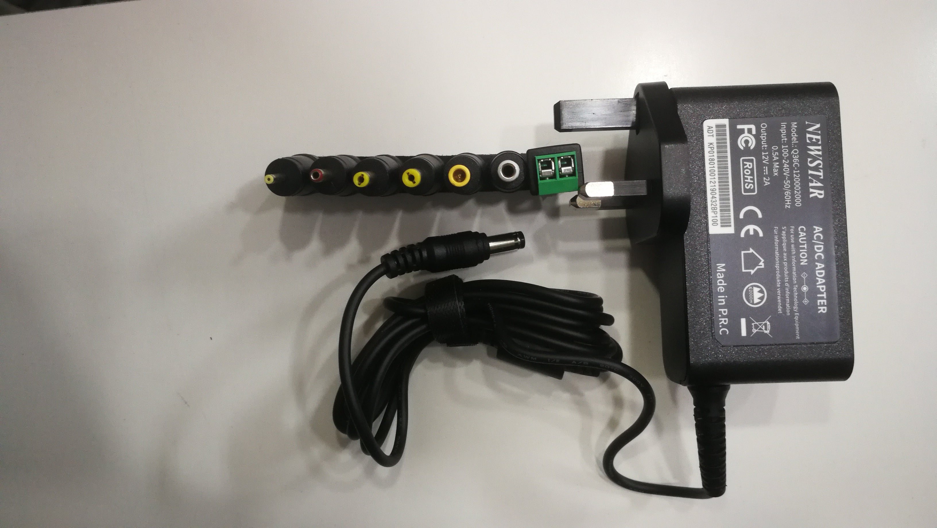 12V 2A AC/DC Charger Power Adapter 50/60Hz | Q36CU-120002000 Charger JS Bazar