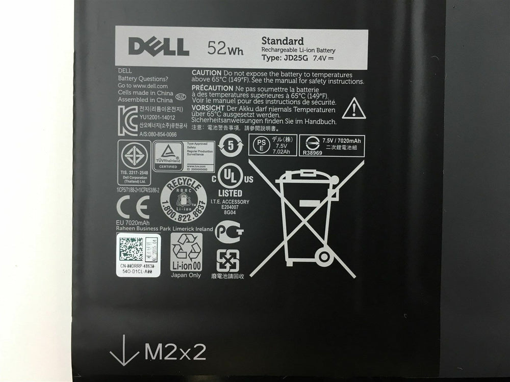 Replacement JD25G Dell XPS 13 P54G Replacement Laptop Battery - JS Bazar