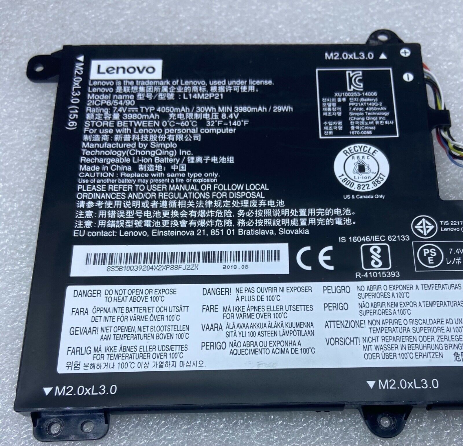 L14M2P21,L14L2P21 Lenovo IdeaPad 320S-15IKB(80X5/81BQ), Yoga 500-14ISK, IdeaPad S41-35 , S41-75 Replacement Laptop Battery Laptop Battery JS Bazar