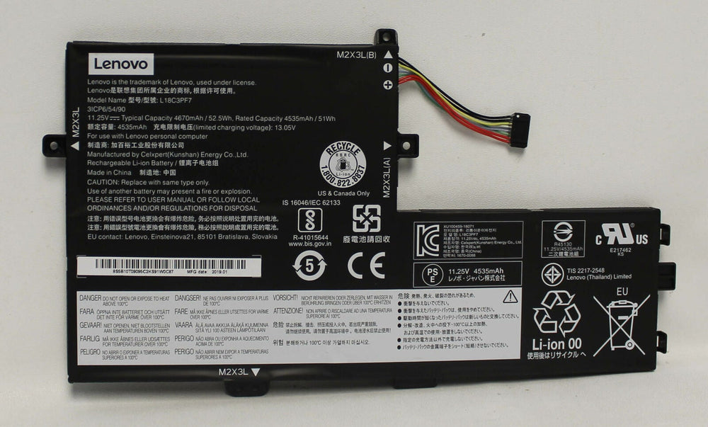 Lenovo ideapad S340-14IML/14API/14IIL/14IWL Series L18M3PF7 L18C3PF7 L18M3PF6 L18C3PF6 L18L3PF2 Replacement Laptop Battery - JS Bazar