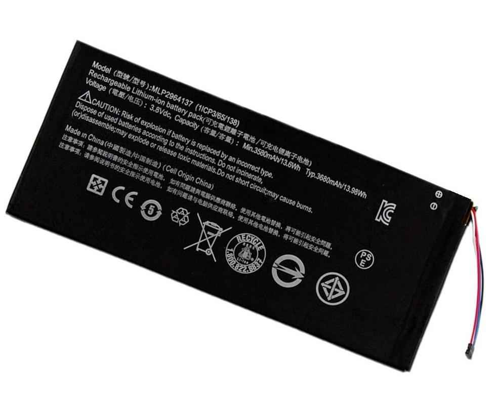 MLP2964137 Acer Laptop Battery for Acer A1402 Iconia One 7 B1-730 B1-730HD 3165142P A1402 Battery 3.8V 13.6wh 3580mAh Laptop Batteries JS Bazar
