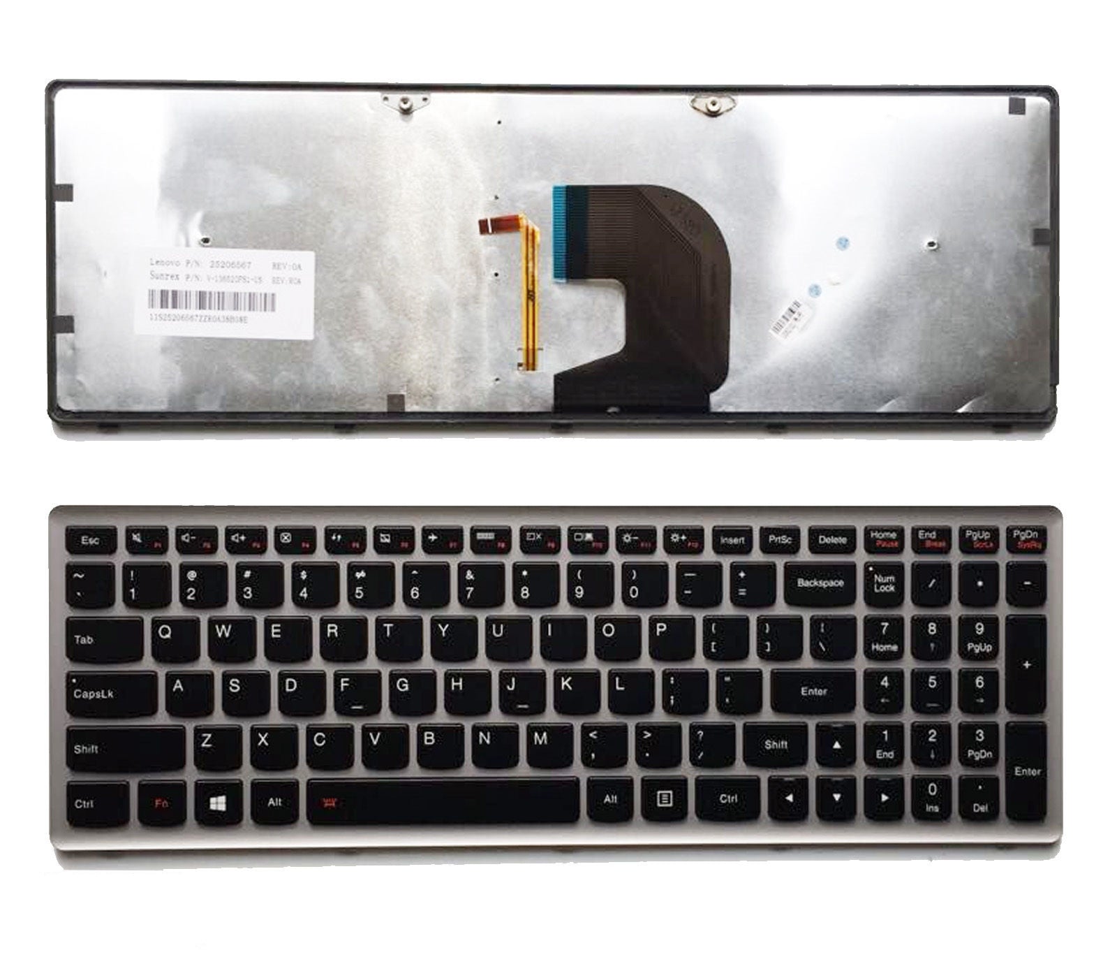 IBM Lenovo Z500 / Ideapad Z500 - P500 Black Replacement Laptop Keyboard Laptop Keyboard JS Bazar