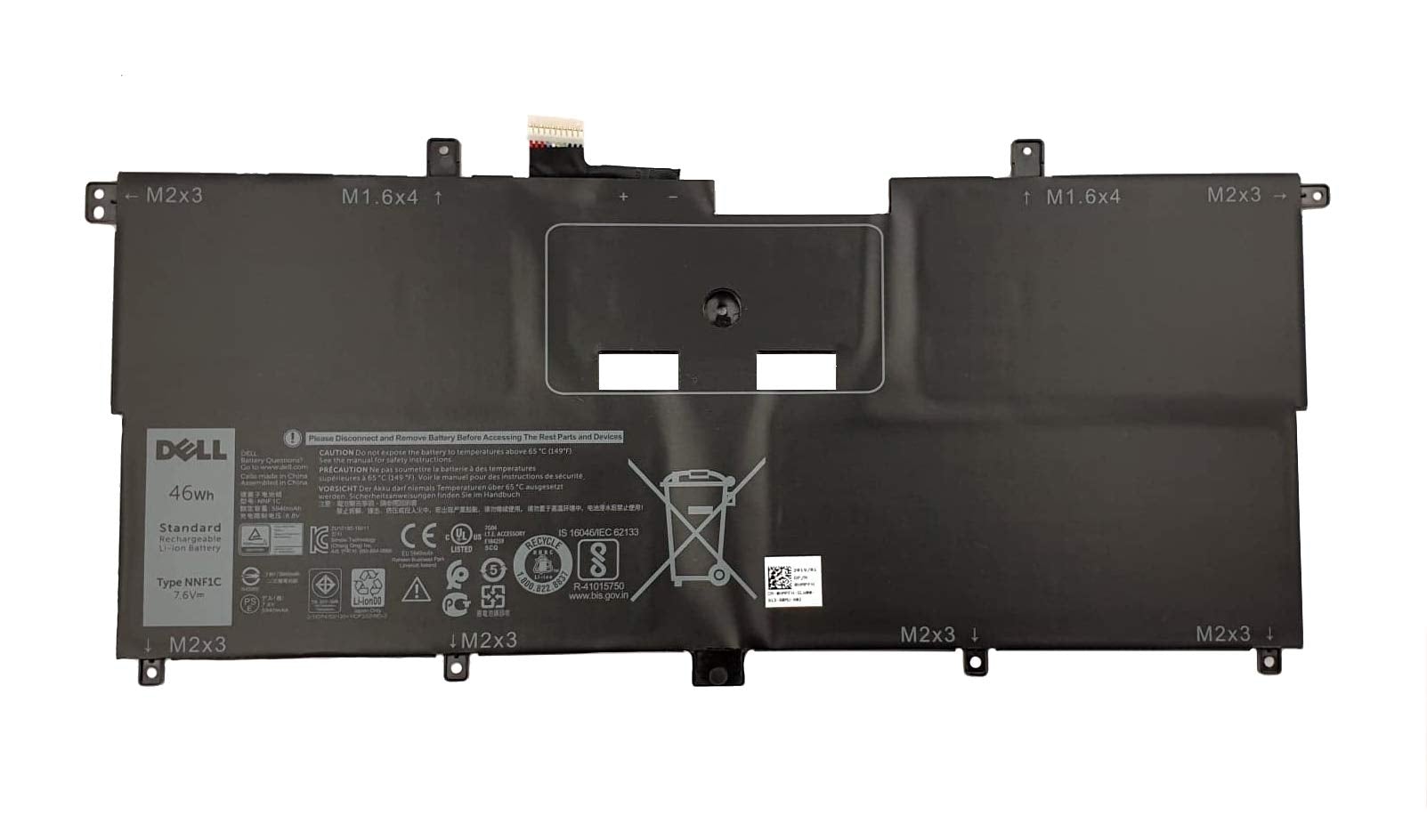 46Wh Original NNF1C Dell XPS 13 9365 HMPFH Series XPS13-9365-D1805TS N003X9365-D1516FCN Dell Laptop Battery Laptop Batteries JS Bazar