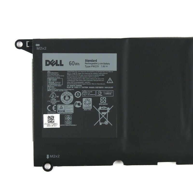 7.6V 7890mAh 60Wh Replacement PW23Y RNP72 TP1GT Dell XPS 13 9360 13-9360-D1605G 0RNP72 0TP1GT Tablet Replacement Laptop Battery Laptop Batteries JS Bazar