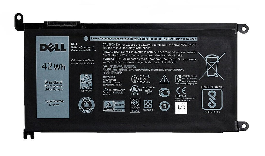 YRDD6 P78F Dell Inspiron 15 5585 7586 Latitude 3400 Vostro 5481 Replacement Laptop Battery Laptop Batteries JS Bazar