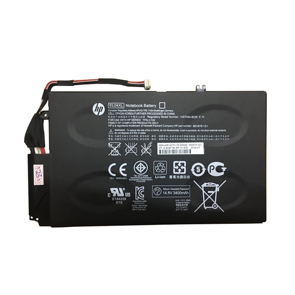 Replacement EL04XL HP Envy 4-1000, Envy 4T-1200 CTO Laptop Battery - JS Bazar