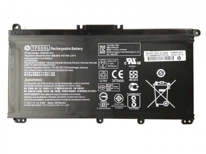TF03XL HP Pavilion 15-CC000NO, Pavilion 15-CC 15-CD 15-CK 17-AR 15-CC610MS Laptop Battery Laptop Batteries JS Bazar