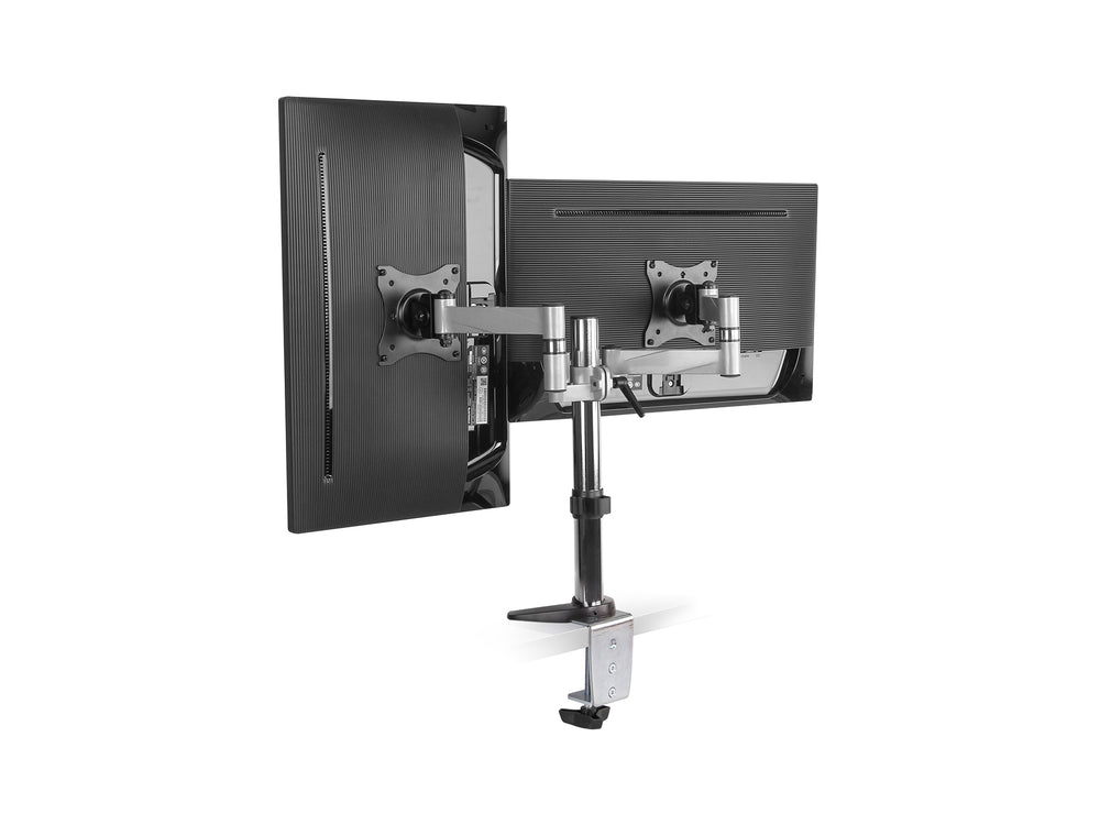 Die Casting Aluminum 91-LDT11C024 NEWSTAR is a dual monitor desk monitor stand. - JS Bazar