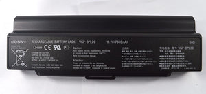 11.1V 7800mAh VGP-BPL2C VGP-BPL2 Sony VAIO VGN-N150G/W Series, C90HS C90NS C90S C11C VC22CH C12C 7200HZ BPS2C BPS2A BPS2B Replacement Laptop Battery