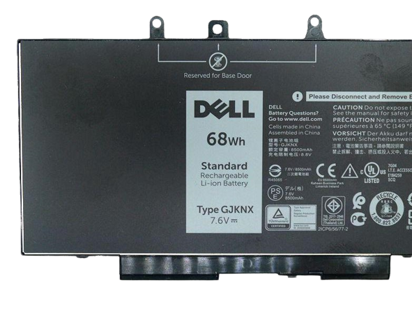 7.6V 68wh Replacement GJKNX GD1JP Dell Latitude 15 5580 5480 5280 M3520 M3530 Replacement Laptop Battery - JS Bazar