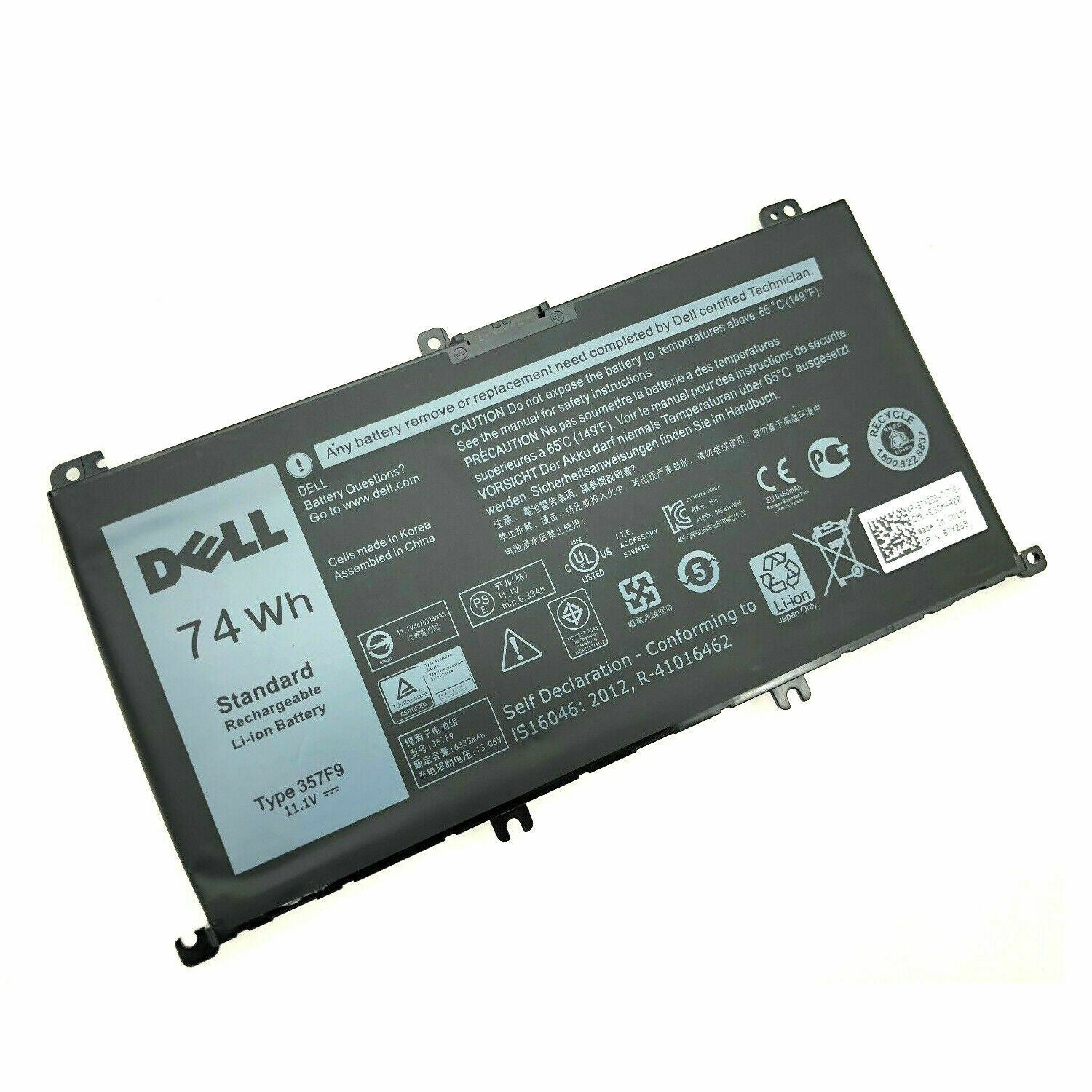 Original Dell Inspiron 15 7559 7000 11.4V 74Wh INS15PD-1548B 357F9 INS15PD-1748B INS15PD-1848B Laptop Battery Laptop Batteries JS Bazar