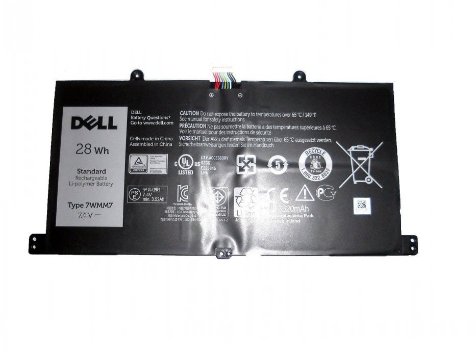 Replacement 7WMM7 Dell Venue 11 Pro Keyboard Dock D1R74 CFC6C CP305193L1 DL011301-PLP22G01 Replacement Laptop Battery - JS Bazar