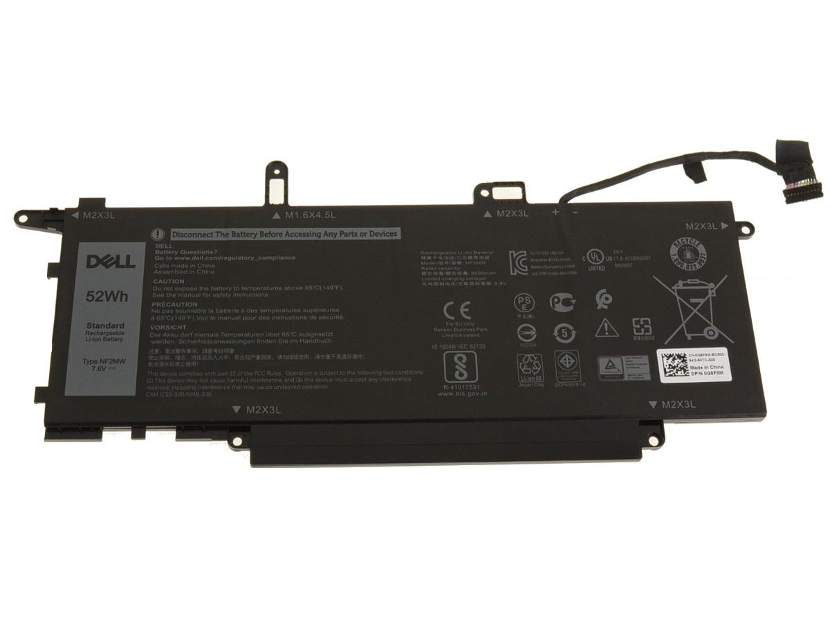 52Wh Original NF2MW Dell Latitude 7400 2-in-1 Latitude 4-Cell Dell Laptop Battery Laptop Batteries JS Bazar
