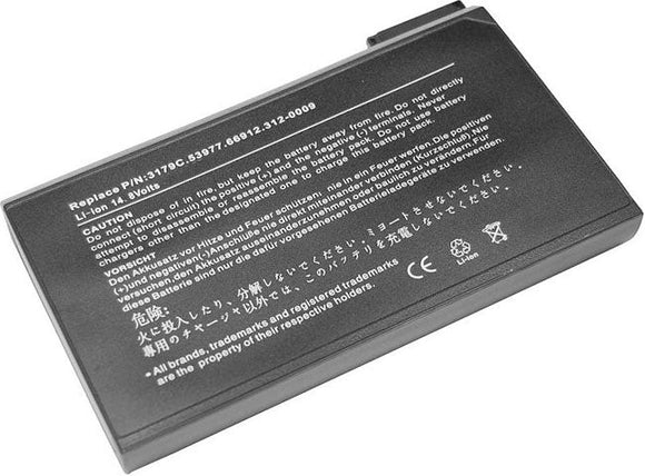 Dell Inspiron 2500, Inspiron 3700, Inspiron 3800, Inspiron 4000, Inspiron 4100, 53977 Replacement Laptop Battery