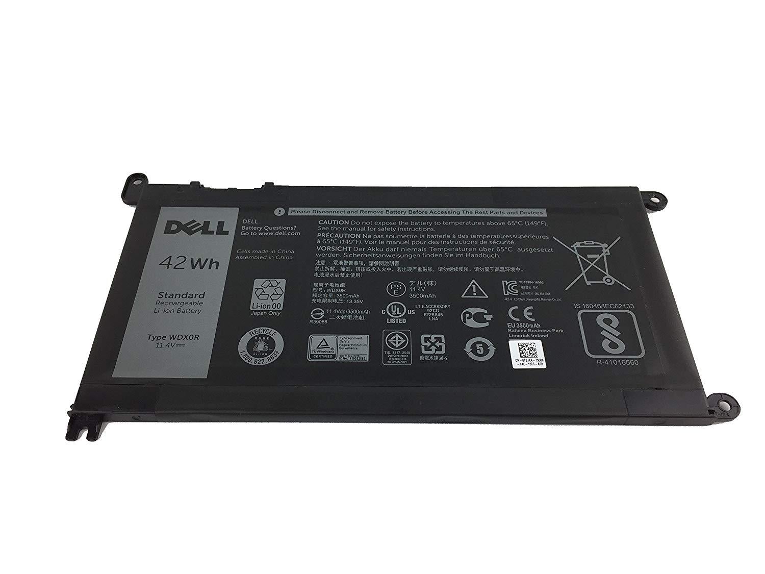 Replacement Dell Inspiron 15 (5567)  P75G001, Dell Inspiron 15 (5568) / 13 (5368/5378) 42Wh 3-cell Replacement Laptop Battery - (WDX0R,0WDX0R)