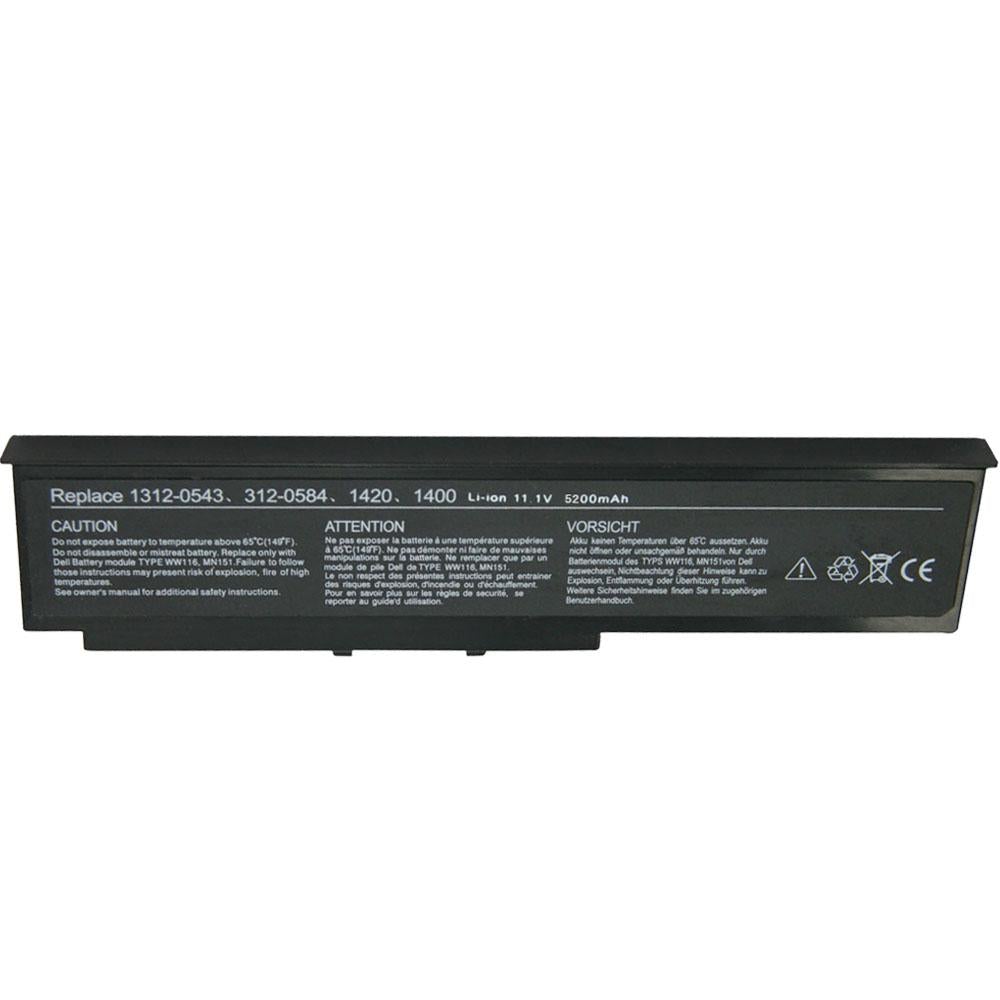 Dell Inspiron 1420, Vostro 1400 Replacement for MN151 WW116 PR693 FT080 Replacement Laptop Battery - JS Bazar